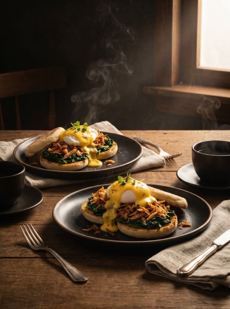 Crispy Tapa Eggs Benedict - TAPA FLAKES